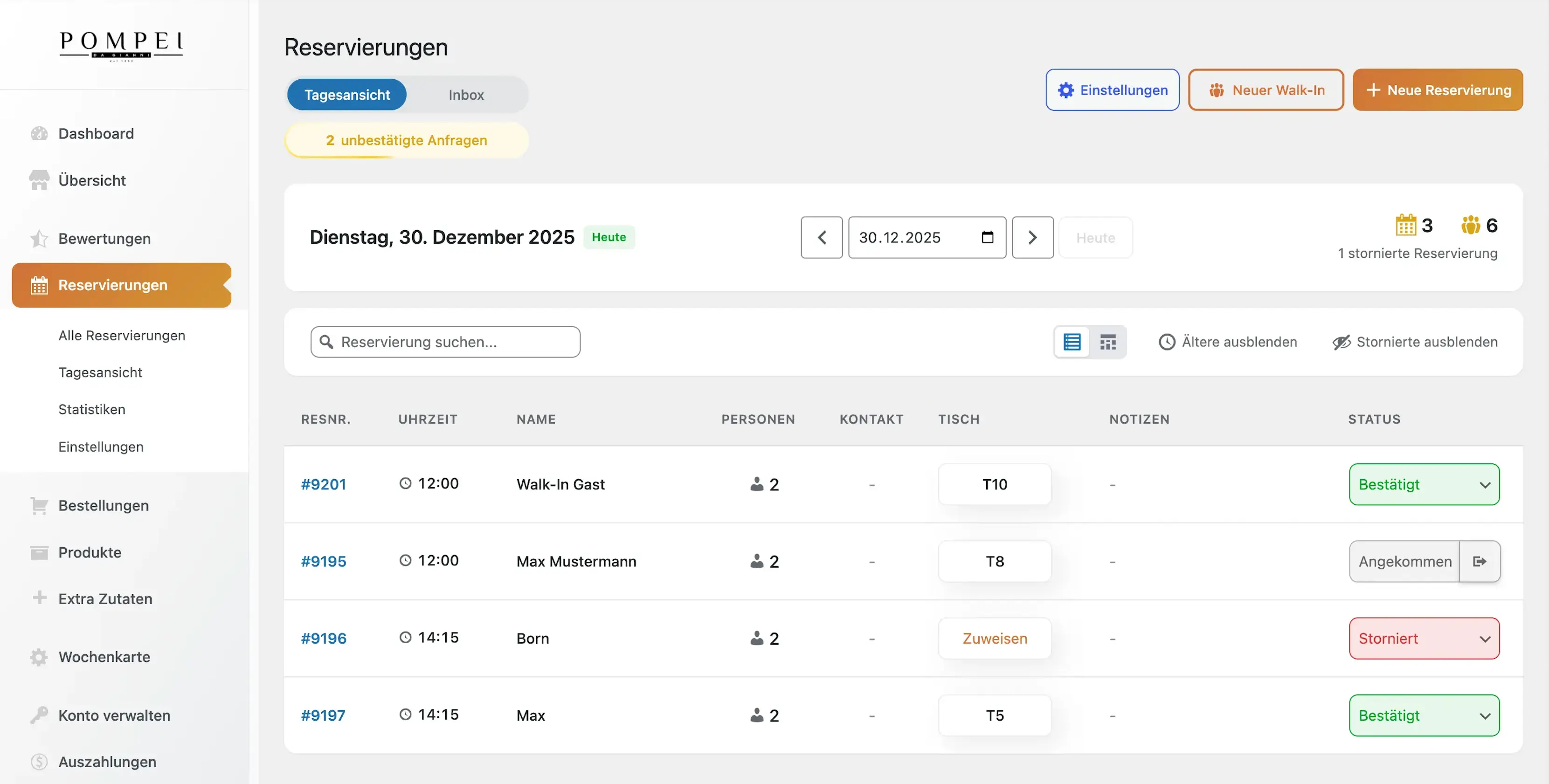 Bringmal Tischreservierungen 2.0