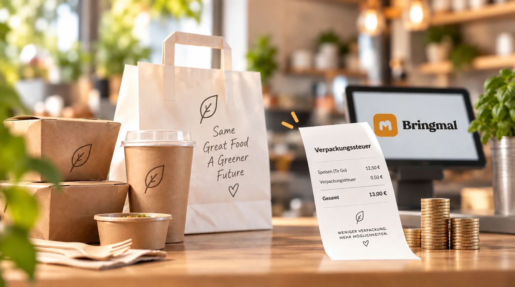 Verpackungssteuer-Modul für Restaurants in Konstanz, Freiburg und Tübingen