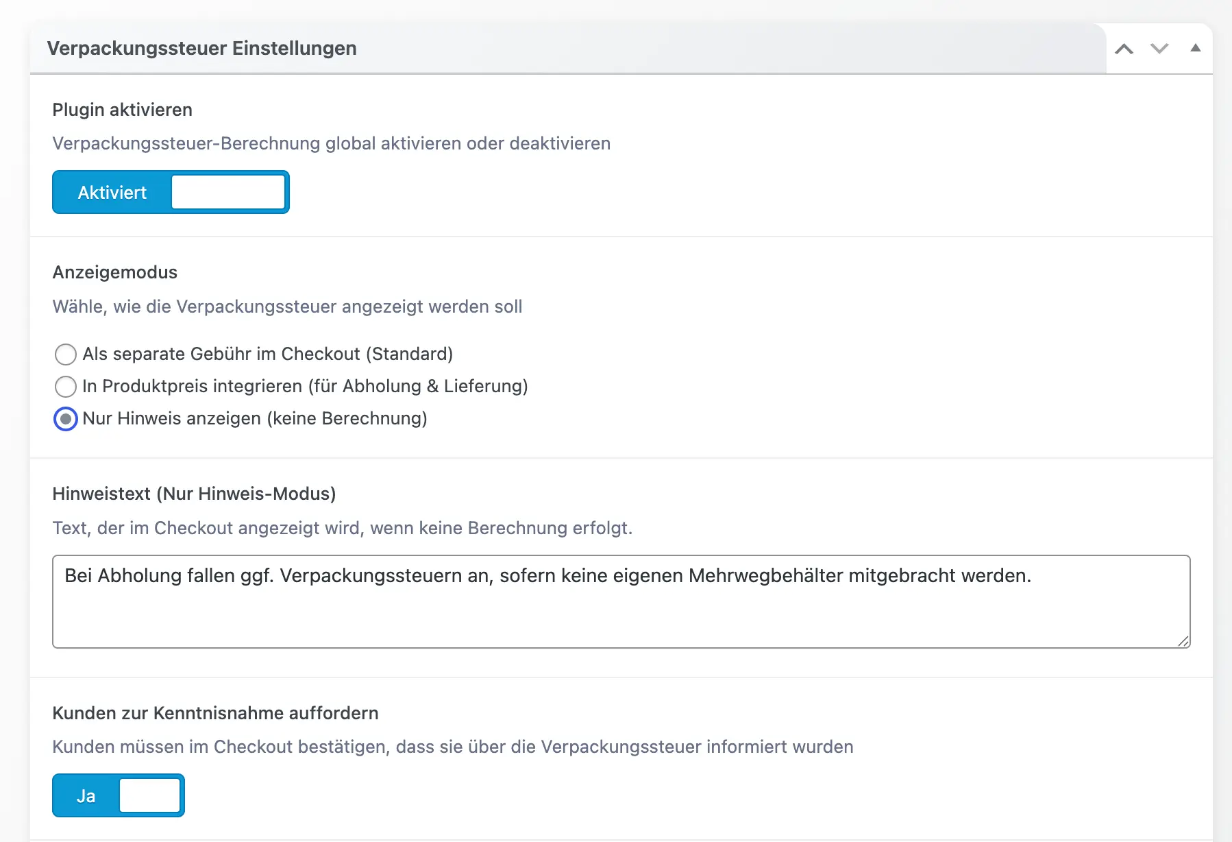 Vorschau Verpackungssteuer